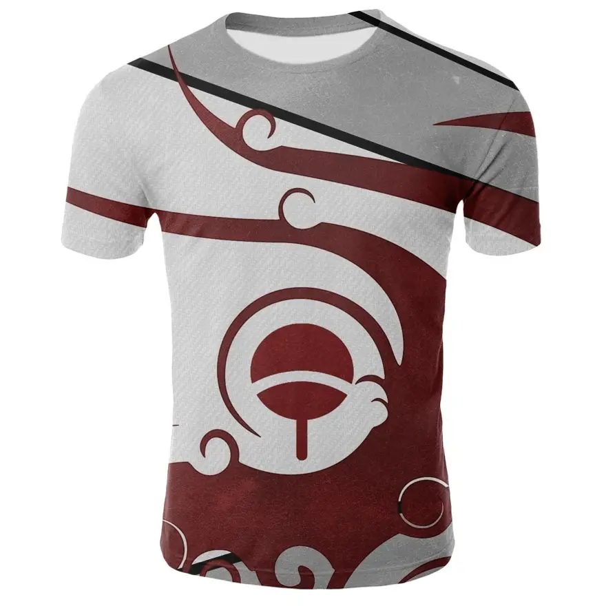 Летняя одежда Мужская/женская футболка аниме персонаж Наруто 3D печать