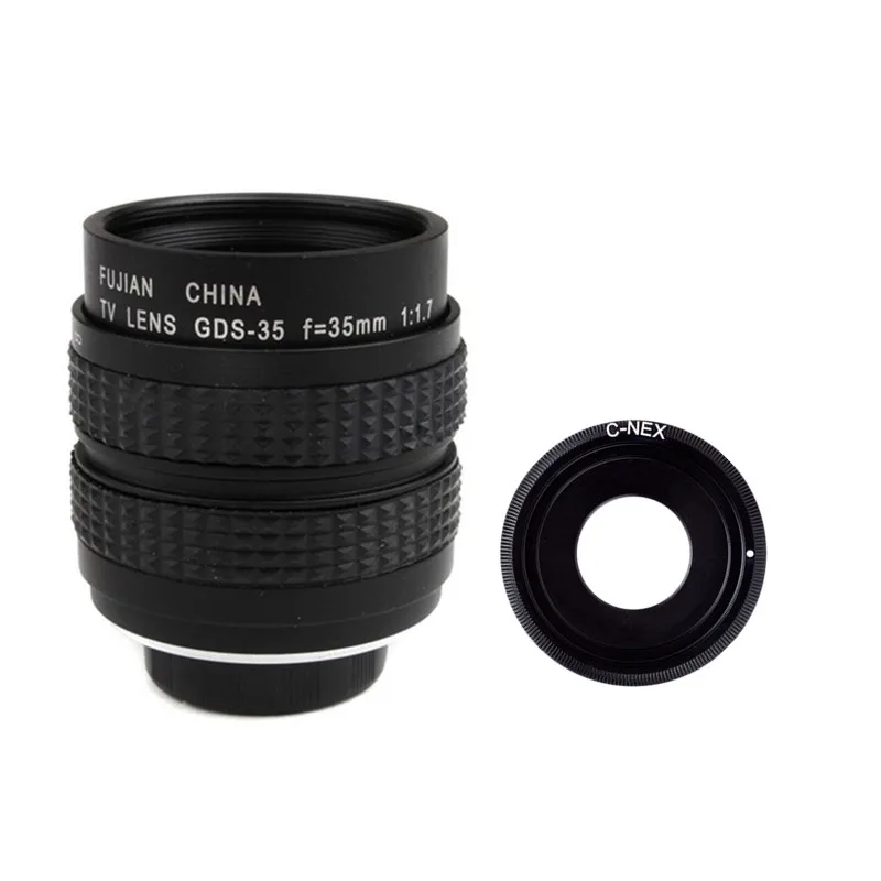 Fujian 35 мм F1.7 CC TV lens + C Mount для Sony Nex 5T N6 N7 N 3N A6000 5R|c mount|a6000 lenslens for sony a6000 |