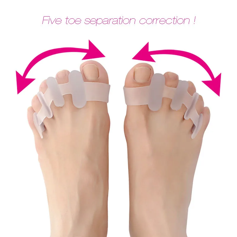 WGAFON 1 пара Yoga 5 корректор для большого пальца силикагель Hallux вальгусный Ортез на