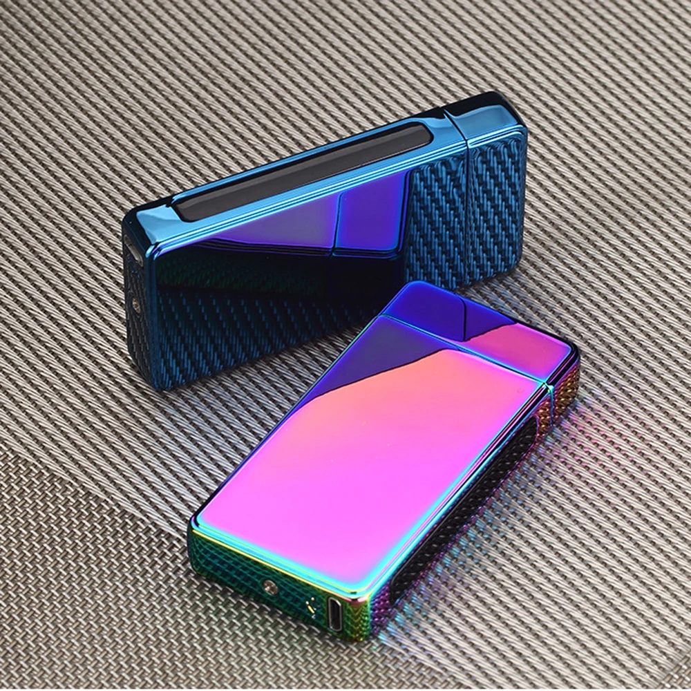 USB легче Hopingfire 2018 ветрозащитный электронные Перезаряжаемые двойной дуги