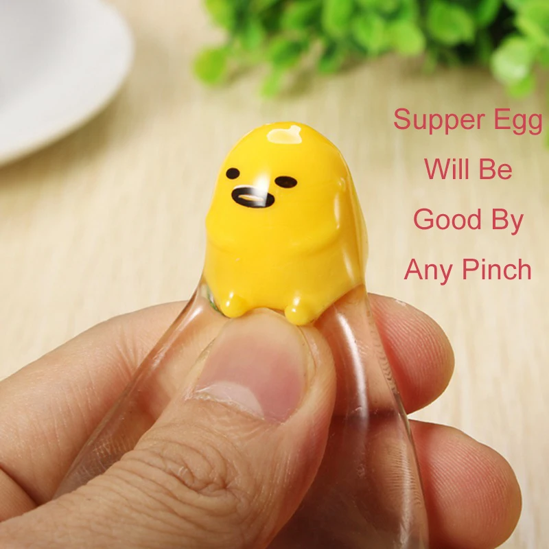 Лидер продаж 2017 Squishy рвотных желтый ленивое яйцо Хэллоуин Шутки приколами трюк