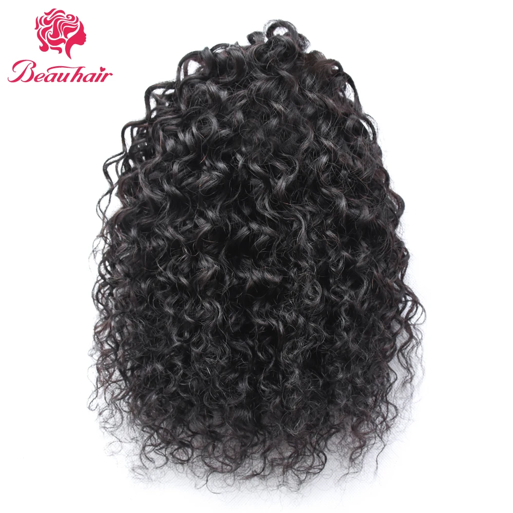 Beauhair бразильский 1 шт. 12-16Kinky кудрявые заколка для хвоста ins Drawstring прическа «конский хвост» для наращивания для женщин не Реми волос