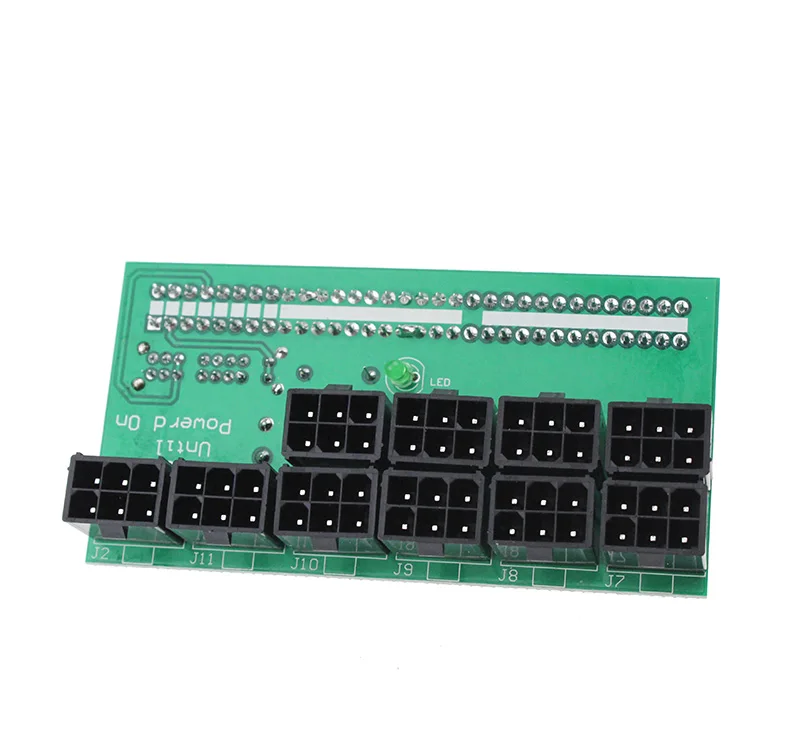 Горячая продажа ETH ZEC 12V GPU/PSU адаптер питания для майнинга Breakout Board 18AWG PCI E 6Pin до 6 + 2Pin