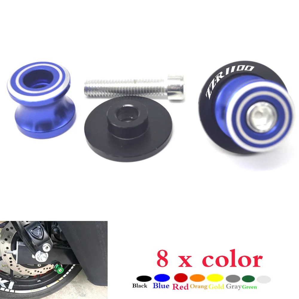 

CNC Motorcycle Frame Stands Screws sliders Swingarm Spools Slider for Kawasaki ZZR1100 ZZR 1100 1990 1991 1992 10M