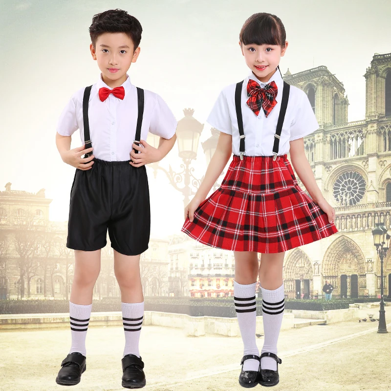 Children's elementary school school choir reading costumes boys and girls bibs show clothes children's dance uniforms uniforms girls ballet new children s choir clothing performance clothing for boys and girls choir performance reading clothes