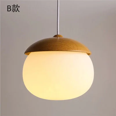 B 25x23cm Современная имитация дерева подвесные светильники скандинавские подвесные металлические лампы Креативный Круглый круглый светильник кухня кафе бар Винтаж E27 - Цвет корпуса: B 25x23cm