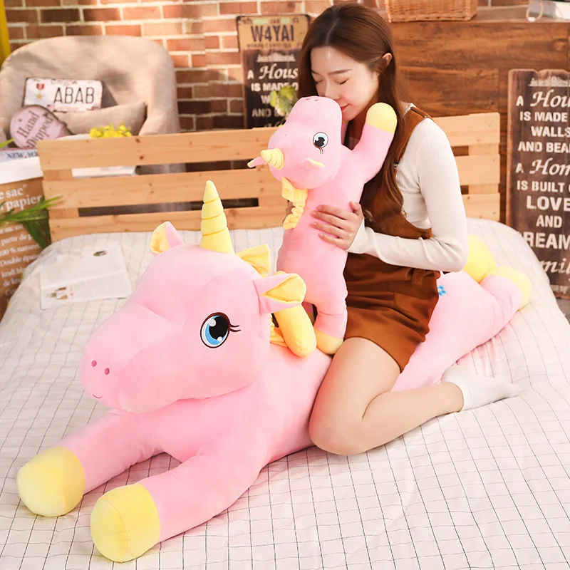 Очень хорошо лидер продаж 2019 новый милый большой единорог плюшевые игрушки