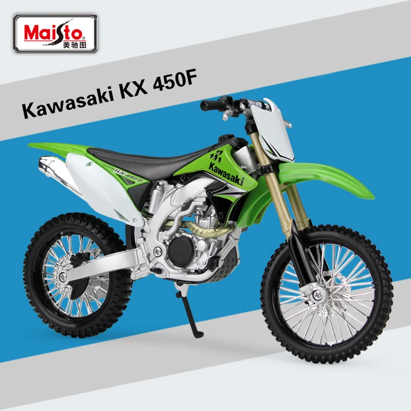 Модель спортивного гоночного мотоцикла Maisto 1/12 Kawasaki KX 450F 1 шт.