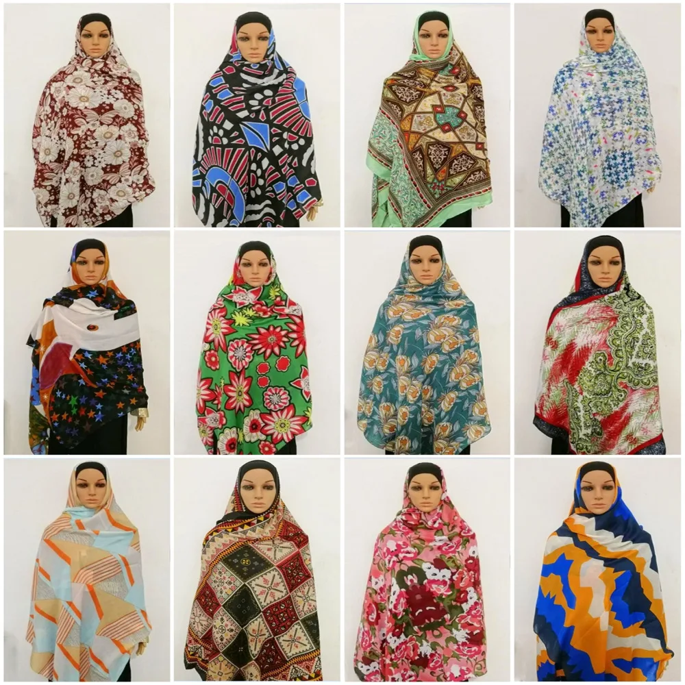 Wearable Cotton Scarf Women Soft Thin Hijab Bandanas Oversize Sunscreen Shawls And Scarves Printing Foulard Femme Bufandas | Тематическая