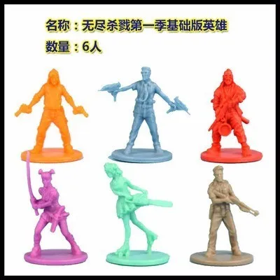 1/72 масштабная пластиковая модельная фигурка из смолы, набор бесконечных Killing Zombicide статическое моделирование DIY игрушки хобби Инструменты настольная игра солдат - Цвет: Светло-серый