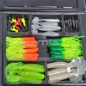 Набор силиконовых рыболовных приманок рыболовные снасти из углеродистой стали