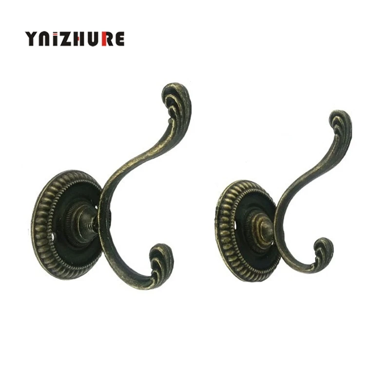 

1PCS Antique Zinc Alloy Home Hat Coat Clothes Towel Wall Door Hangers Hooks Bathroom Accessories Coat Hooks Bronze Tone