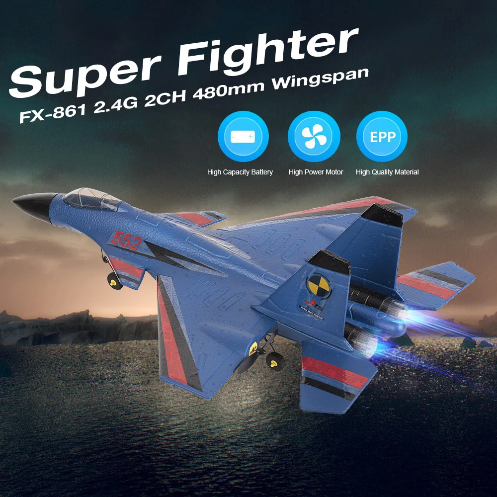 FX 861 2 4 г 2CH 480 мм размах крыльев RC Вертолет Дистанционное управление истребитель