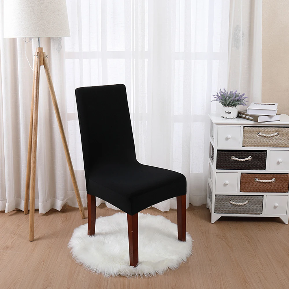 Однотонные Стрейчевые эластичные чехлы для стульев чехол цветочный столовой