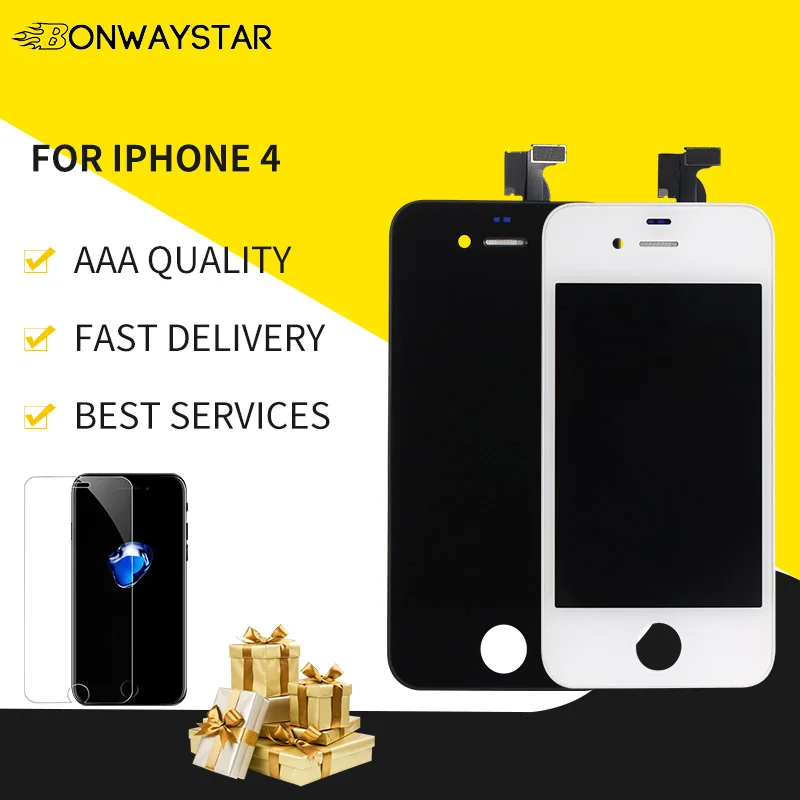 Высококачественный ЖК Экран AAA 3 5 дюйма в сборе для замены iphone 4 A1349 A1332 дисплей с