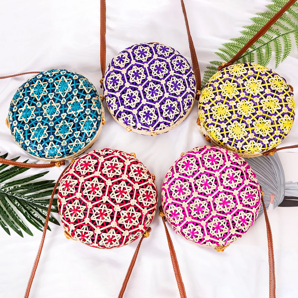 Сумка VRTREND Женская круглая соломенная из ротанга | Багаж и сумки