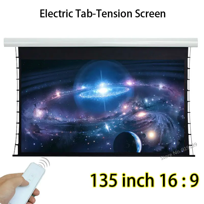 135 &quotДиагональ 16:9 широкоэкранный экран Натяжной Электрический проекционный с