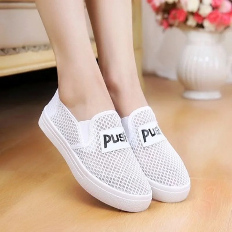 Женская обувь Новинка 2019 года дышащая женская для отдыха с круглым носком на
