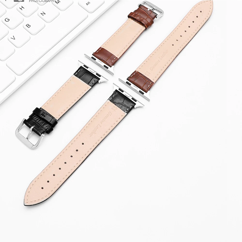 Ремешок из натуральной кожи для Apple Watch 1/2/3/4/5 40/44 мм 38/42 мм|Ремешки часов| |