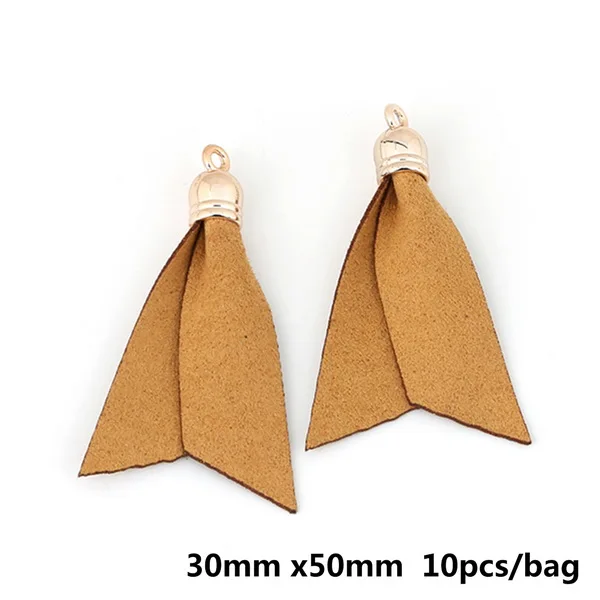 Light Brown Двухслойная 10 шт./лот 30*50 мм замши кисточкой Шторы одежды декоративные Интимные аксессуары для Домашний текстиль Костюмы поставки - Цвет: Light Brown