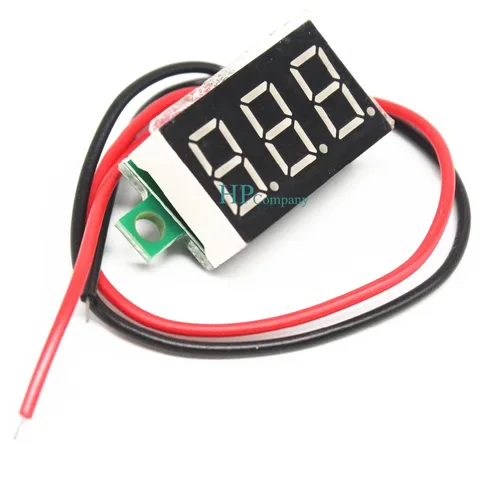 3-значный Дисплей Вольтметр 0,36 дюйма мини светодиодный цифровой вольтметр Доступные цвета: голубой/красный/зеленый Панель вольт Напряжение метр