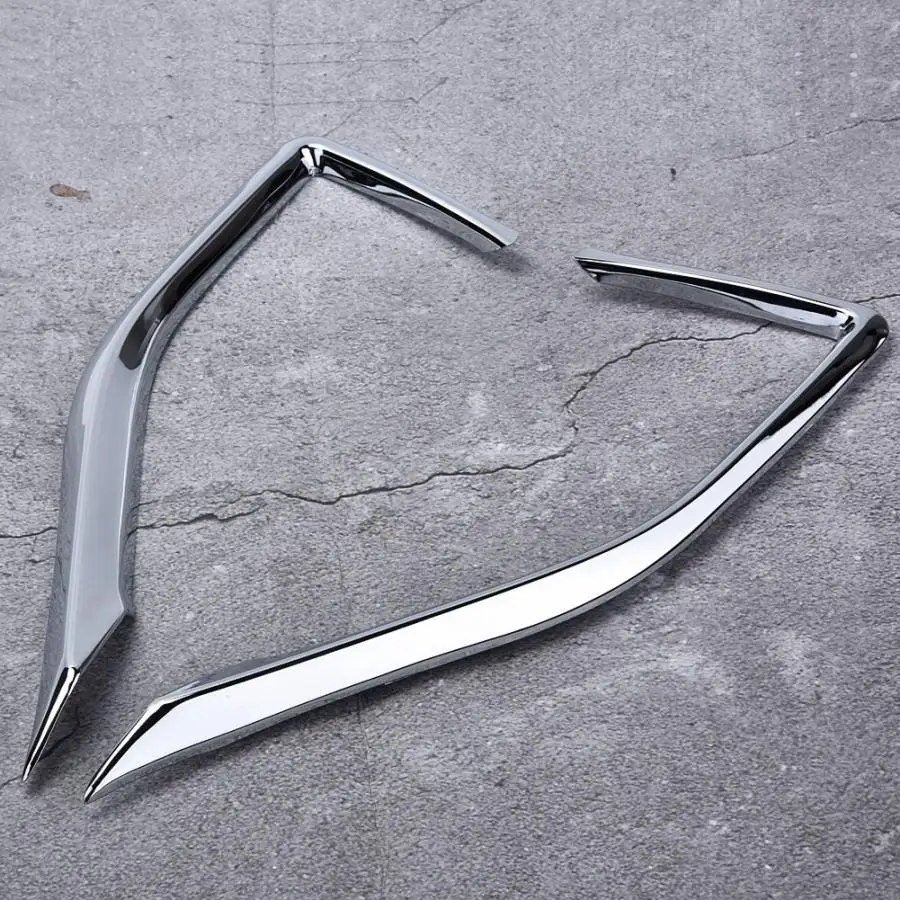 2pcs Auto Accessory ABS Silver ChromeCar Styling Front Fog Lamp Decoration Frame Cover Trim for Mg Zs Suv