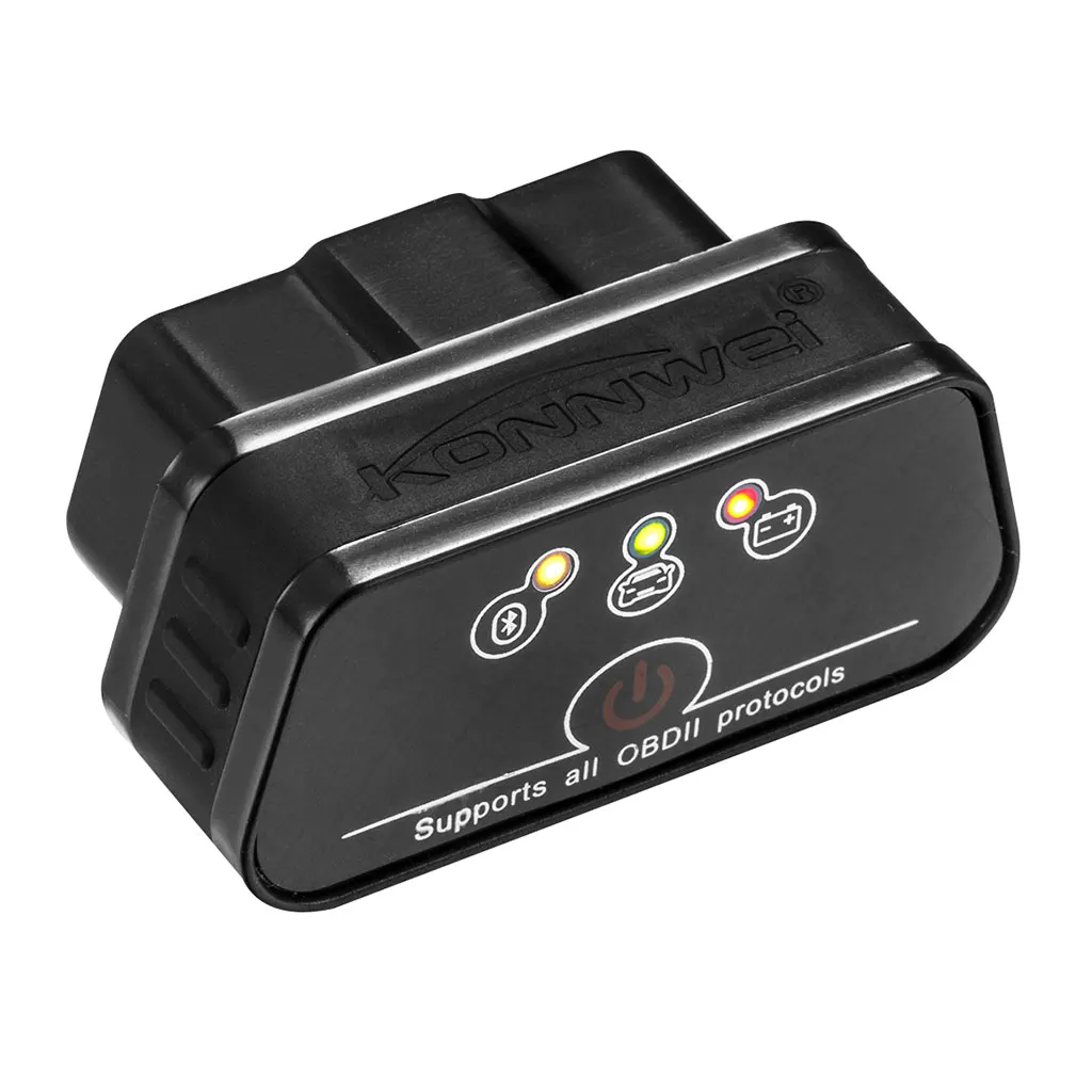 Черный Новейший универсальный OBD ODB2 OBDII Автомобильный диагностический bluetooth-адаптер, инструмент для автоматического сканирования, сканер для считывания кодов автомобиля, сканер OBD II - Цвет: Черный