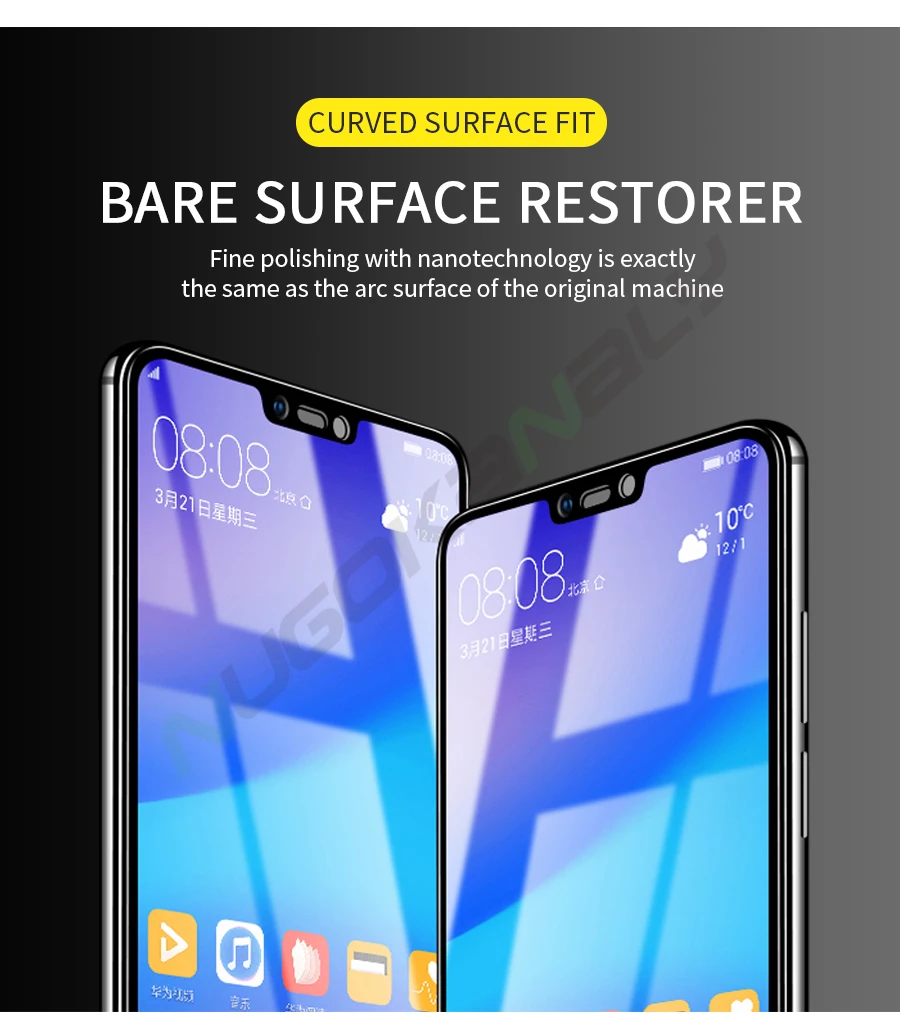 20D полное клеевое покрытие из закаленного стекла для huawei P30 P20 Lite mate 20 Pro Защитная пленка для экрана для V20 Nova 4 3i 3E Y7 Y9 Prime