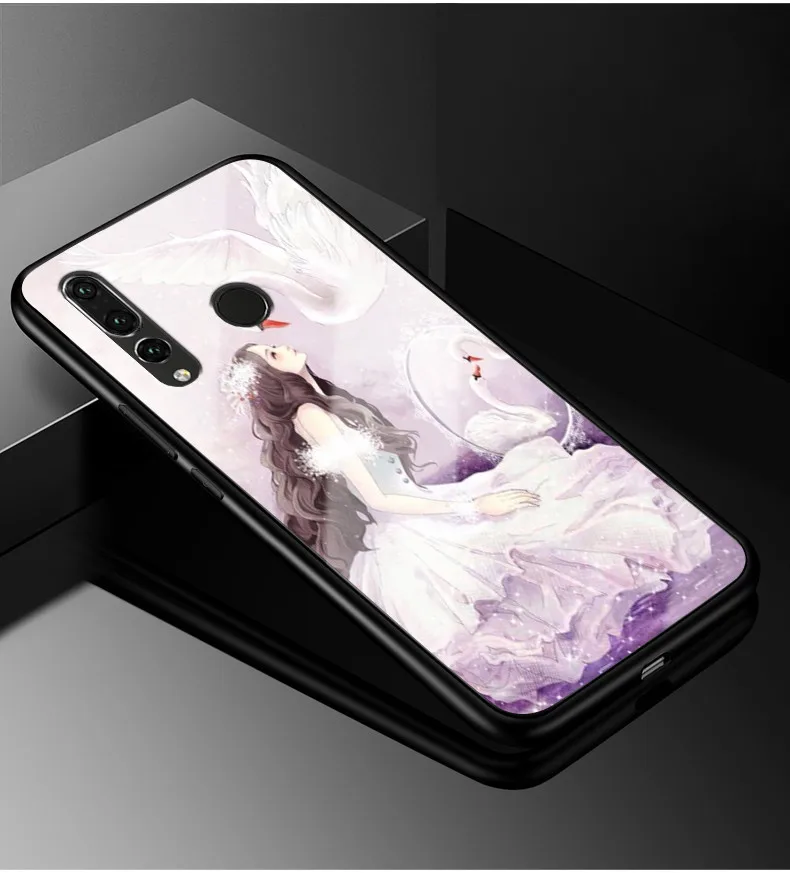 Для Huawei Honor 10i чехол Honor 10i PC Пластиковый стеклянный чехол для телефона черный ТПУ бампер чехол для Huawei Honor 10i HRY-LX1T 10 i чехол - Цвет: 21