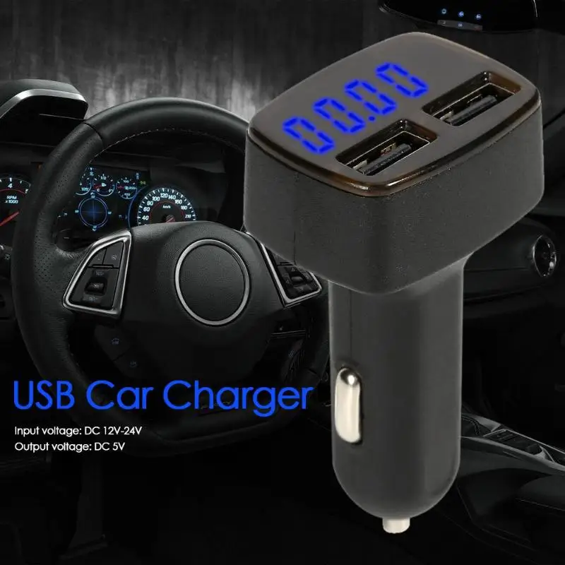 4 в 1 DC 12V 24V 3100mA зарядных порта USB для автомобиля Зарядное устройство Мобильный