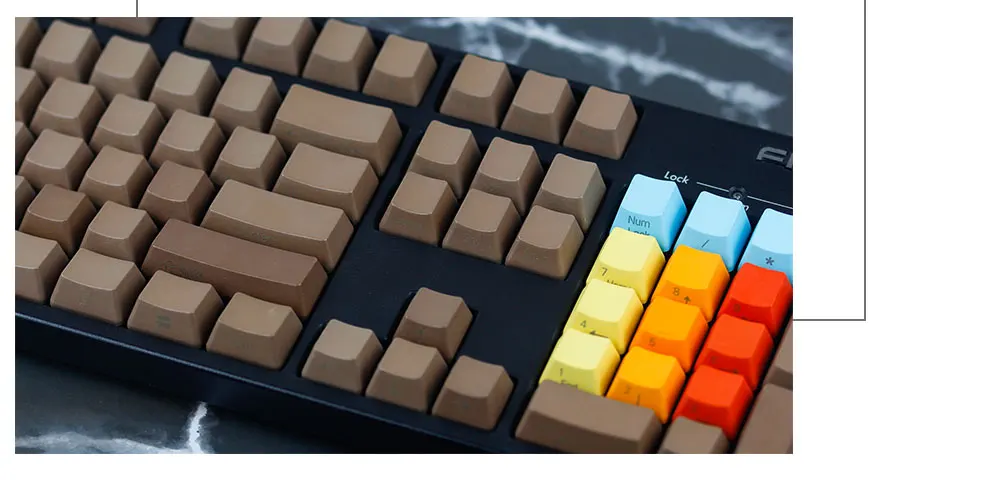 Боковая печать 108 клавиш смешанные цвета OEM профиль толстые pbt брелки съемник для wried usb mechaniacal игровая клавиатура