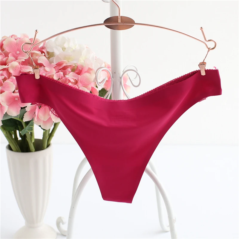 6 шт./лот M L XL Для женщин модные пикантные Кружево льда шелка G String плюс Размеры