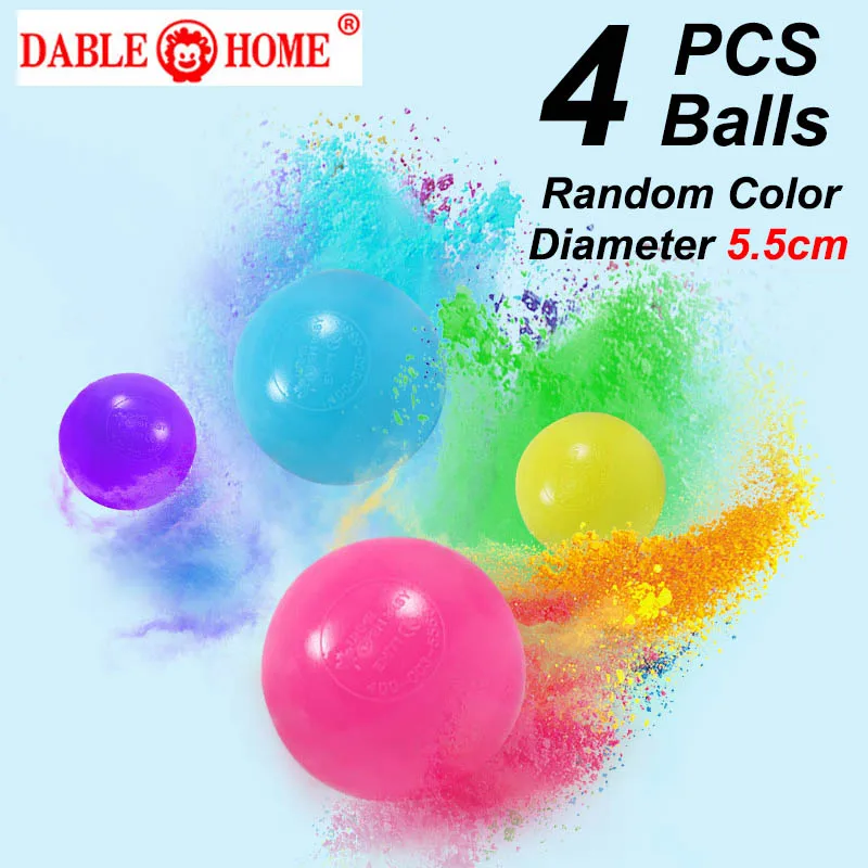 5.5CM-Random color 8 см/7 см/5,5 см шарики океанской волны экологически чистые красочные Мячи мягкий пластиковый шар океана забавные детские игрушки для плавания бассейн 100 шт - Цвет: 5.5CM-Random color