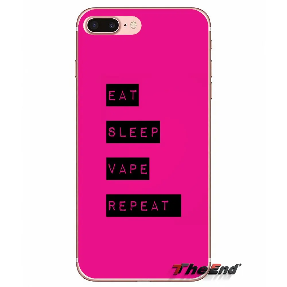 Eat Sleep Vape Vaping Quotes Soft TPU Case For Samsung Galaxy S3 S4 S5 MINI S6 S7 edge S8 Plus Note 2 3 4 5 Grand Core Prime | Мобильные