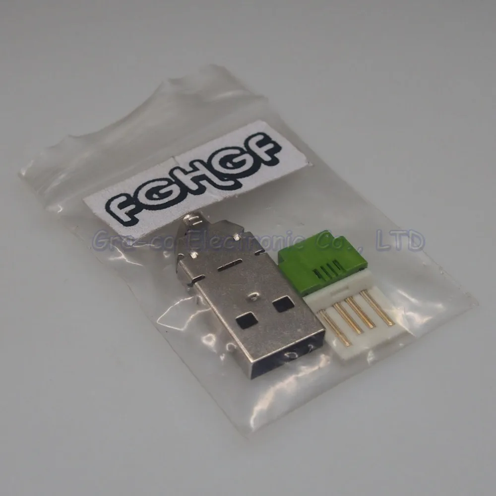 Штепсельная Вилка USB A 2 в 1 10 комплектов с металлическим корпусом 0 коннектор не