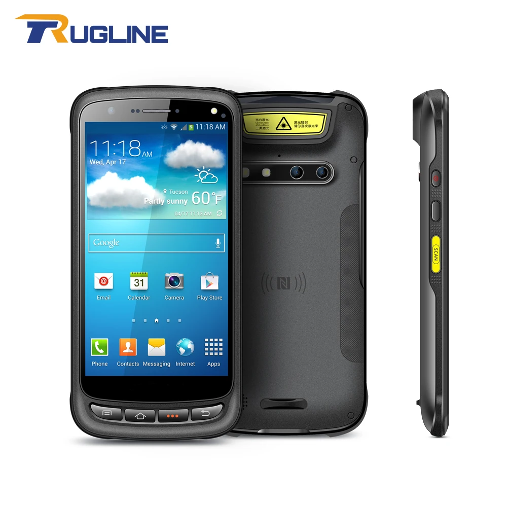 RUGLINE 1D 2D лазерный сканер штрих кода Android 6 0 IP67 водонепроницаемый телефон КПК