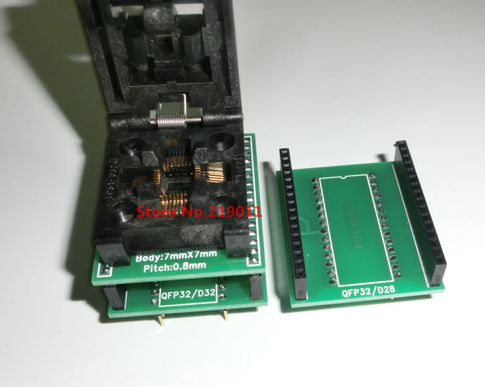 Плата программатора TQFP32 QFP32/ LQFP32 к DIP28 dip32|socket dip28|sockets programmersocket 8 |