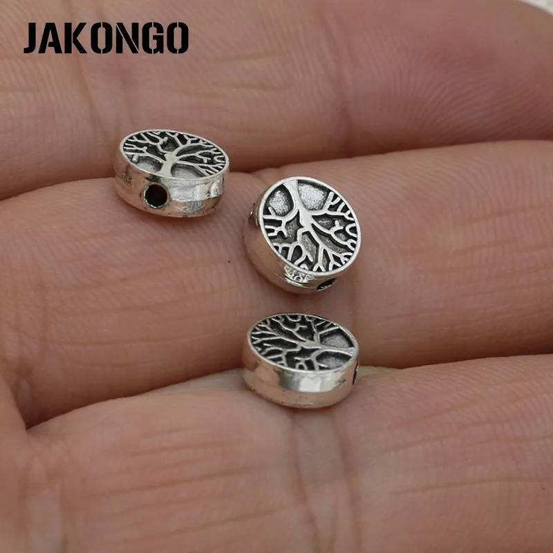 JAKONGO античные посеребренные ананасовые бусины в форме Древа Жизни для изготовления ювелирных изделий, браслет, аксессуары для ювелирных изделий