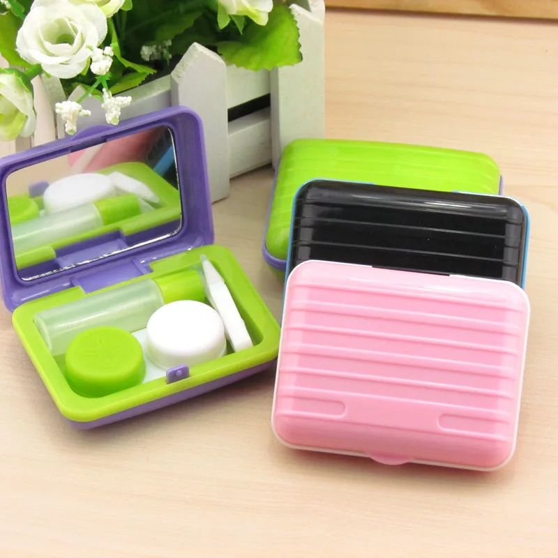 LIUSVENTINA милый чехол для контактных линз в форме чемодана контейнер коробка |