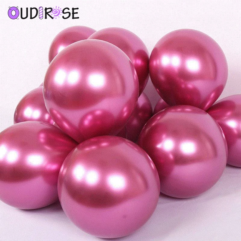 OUDIROSE 7 шт. 12 дюймов металлический латексный шар для дня рождения свадьбы