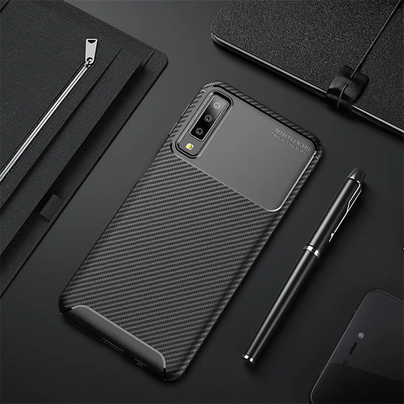 Для Samsung Galaxy A7 50 A7 Чехол класса люкс Бизнес мягкий резиновый чехол для Samsung Galaxy A7 A750 Футляр для телефона Fundas