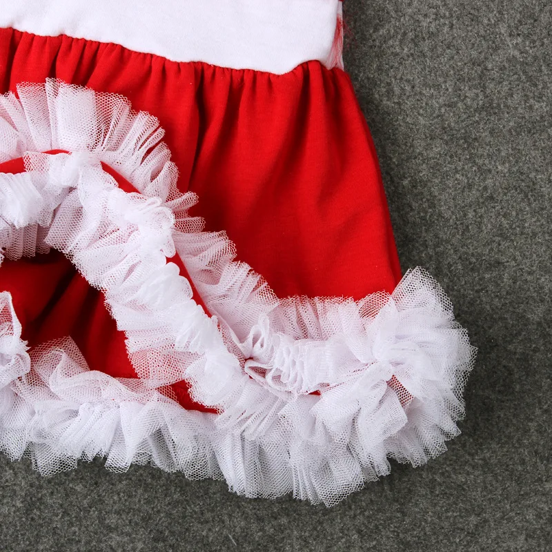 Baby Christmas Dress for Girls Santa Claus Clothing +hat 2 Pcs Party Costume Children Clothes | Детская одежда и обувь