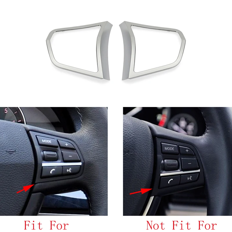 2 шт. хромированные накладки на руль для BMW 7 Series F01 F02 09-15 &amp 5 F10 13-16 | Автомобили и