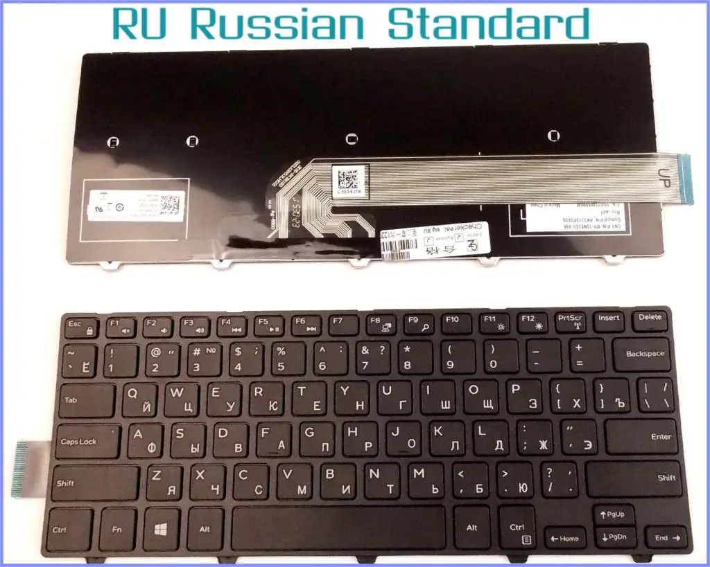 Русская версия клавиатуры для ноутбука Dell Latitude 3450 V147125AS1 SN8233 050X15 без подсветки с
