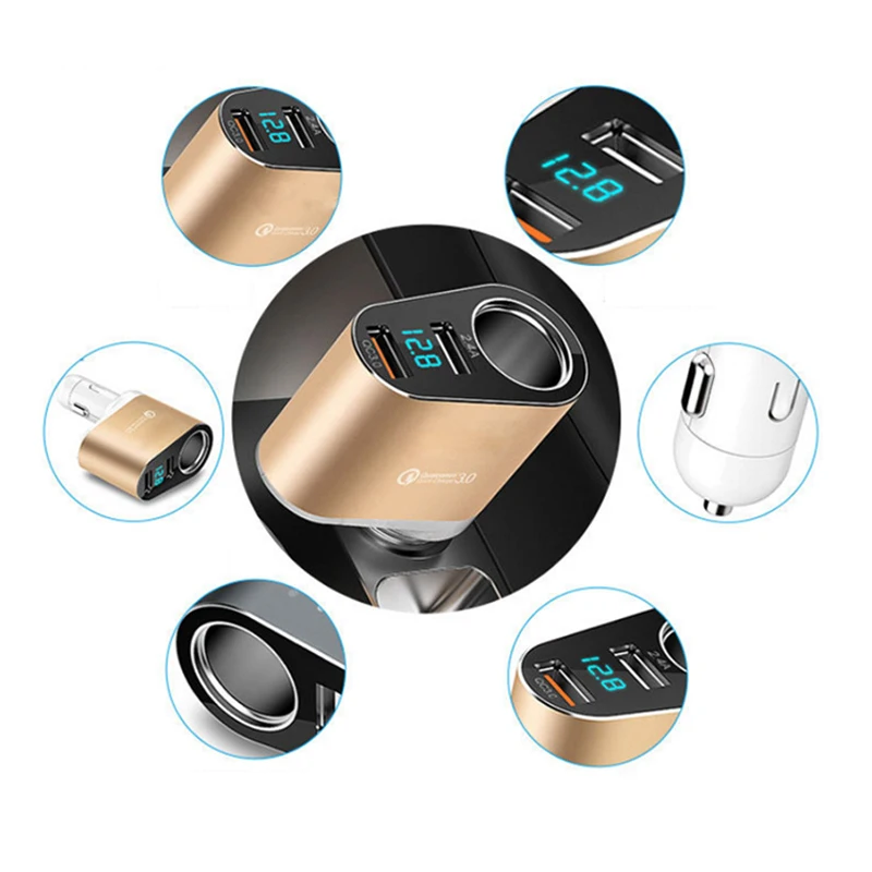 Multi Функция автомобильный телефон Зарядное устройство прикуривателя