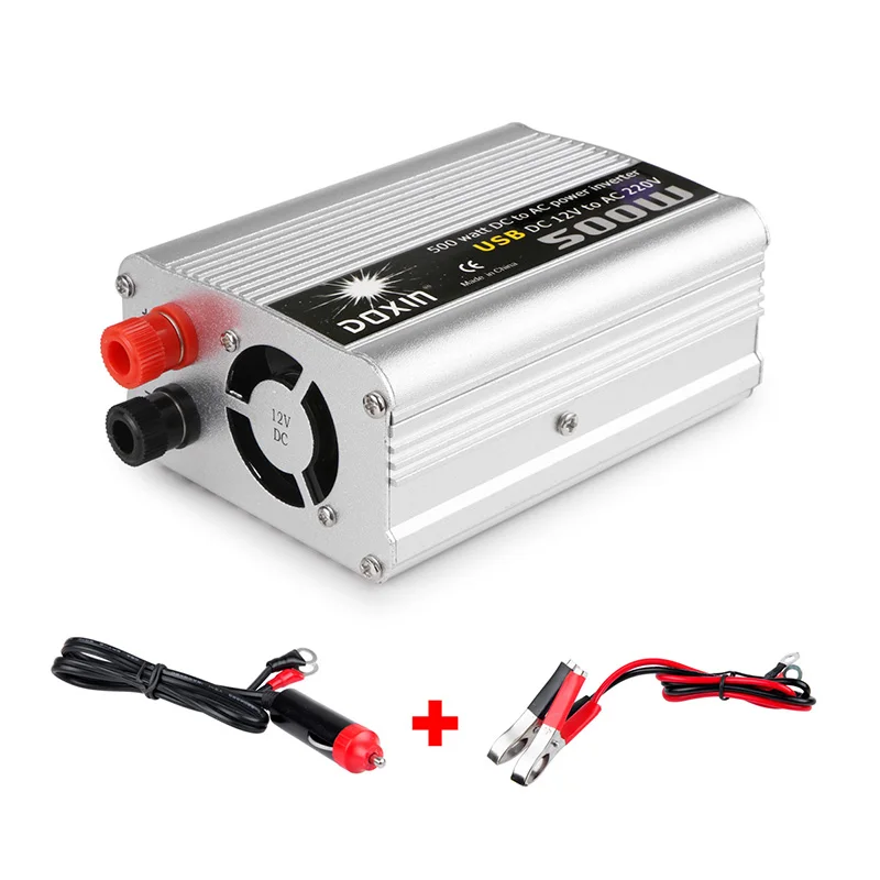 500 Вт автомобильный инвертор 50 Гц USB DC 12 В в AC 220 прикуриватель преобразователь