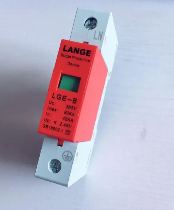 Молниеотвод на Din-рейку, 1P, 385 в, бытовой, 10-20KA, 20-40KA, 30-60KA, 40-80KA