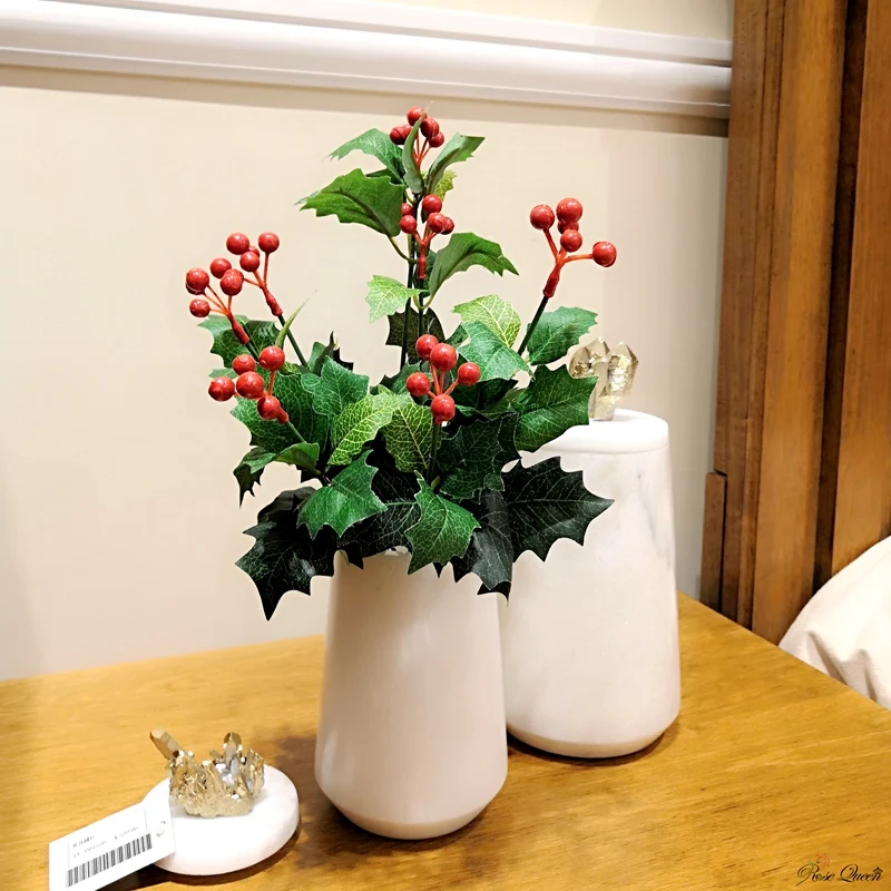 1 ветка Маленькие искусственные ягоды цветок красного цвета имитация фруктов для