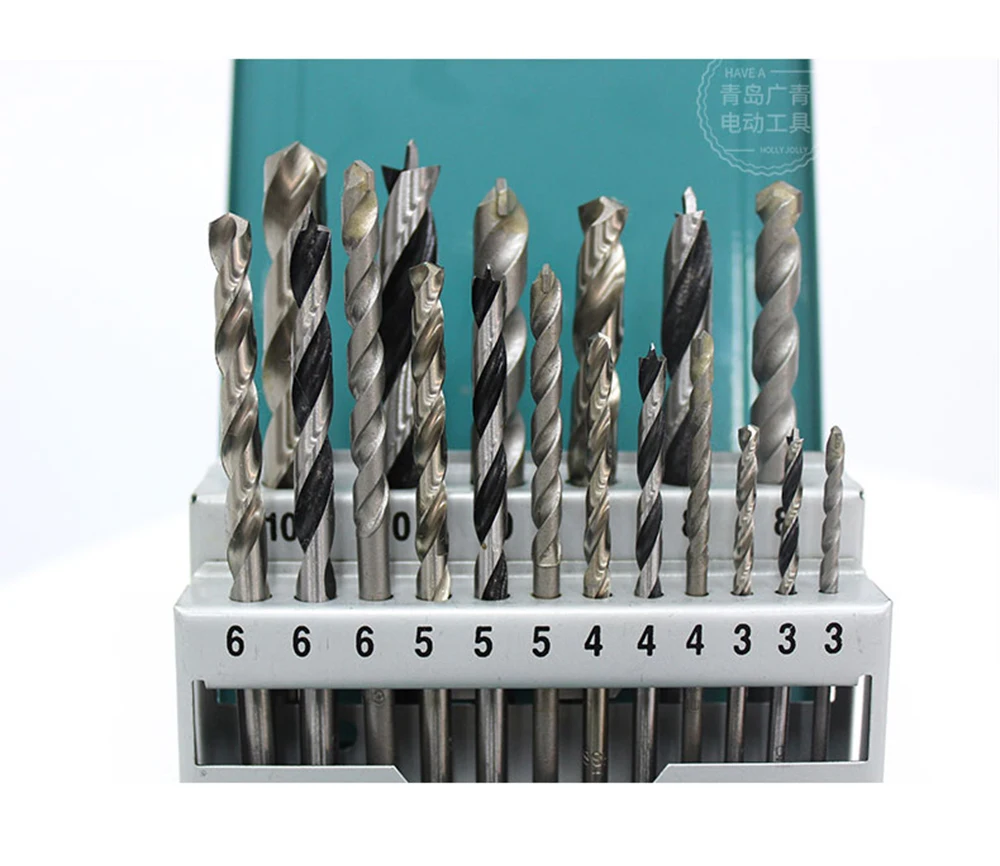 Набор насадок для дрели Makita 18 шт. по дереву металлу камню | Инструменты