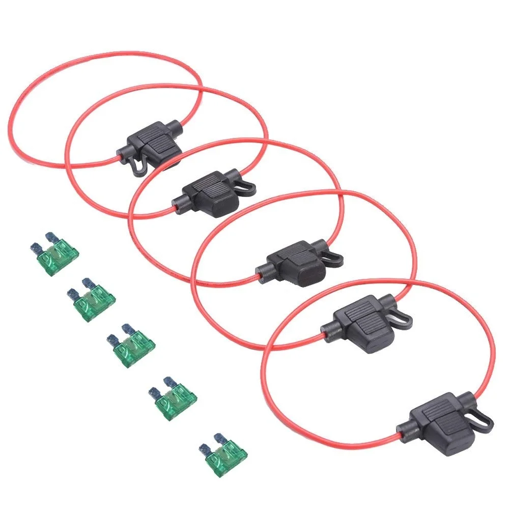 5 шт. 14 Калибр ATC ATO держатель предохранителя линейный провод медь 12 в 30 а